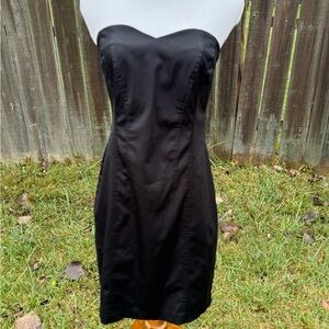Express Black Strapless Dress